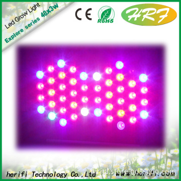 Herifi 2015 New Launched Full spectrum Explore Series EP002 48x3w LED Grow Light with Aluminum heat High quality LED grow light